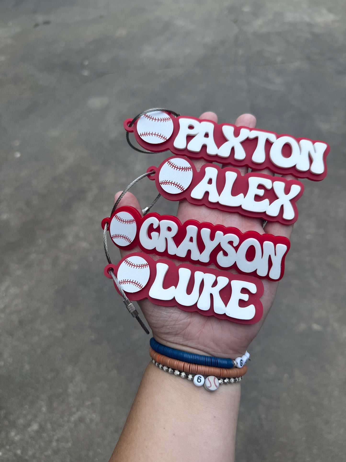 Baseball bag tag