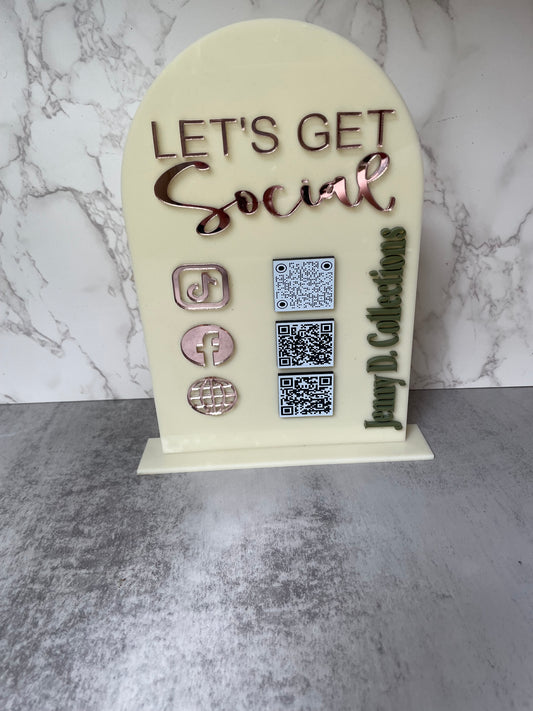 QR code board with 3 codes