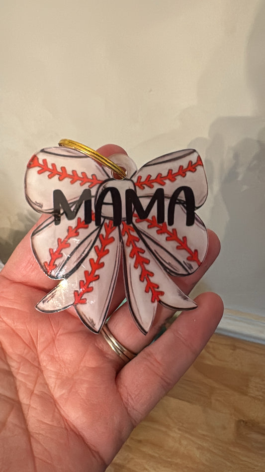 Baseball Mama Keychain